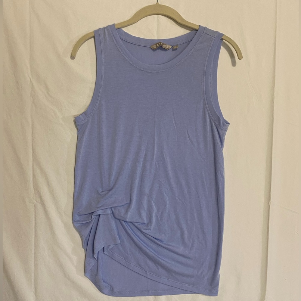 Athleta periwinkle blue/ violet tank with side gather - Small